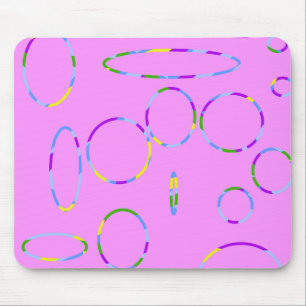 Pink Circles Mouse Pad