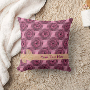 Pink Circles Personalised Cushion