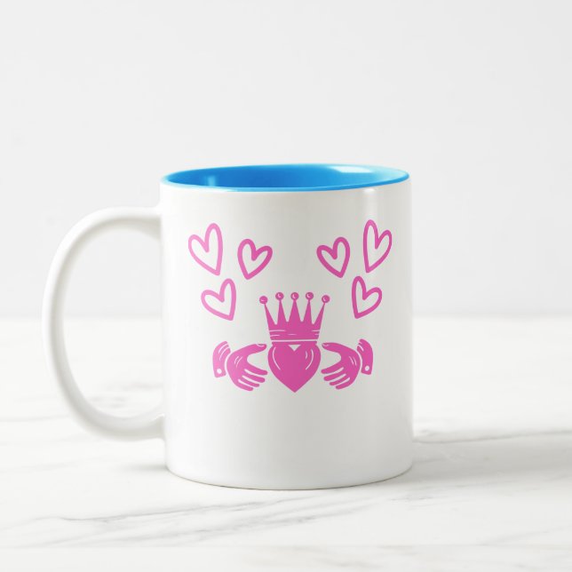 Pink Claddagh Coffee Mug (Left)