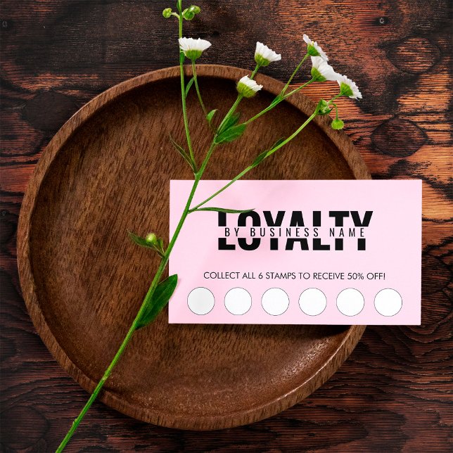 Pink Classic Beauty Spa Script Loyalty Card (Creator Uploaded)