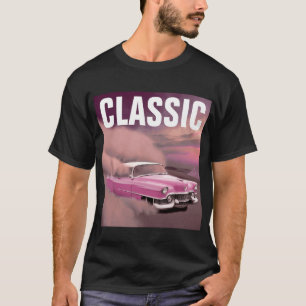 PINK CLASSIC CAR CLASSIC BIRTHDAY T-SHIRTS