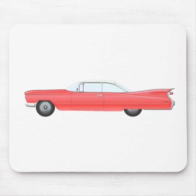 Pink Classic Car Mouse Pad (Front)
