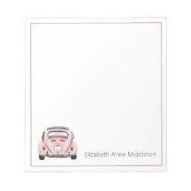 Pink Classic Vintage Buggy Bug Car Personalised