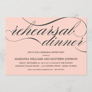 PINK CLASSY REHEARSAL DINNER   PARTY INVITATION