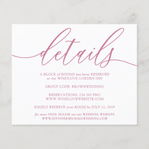 Pink Clean Details Simple Wedding budget Flyer
