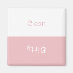 Pink Clean Dirty Dishwasher Sign Magnet