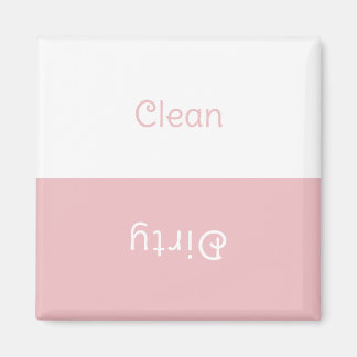 Pink Clean Dirty Dishwasher Sign Magnet