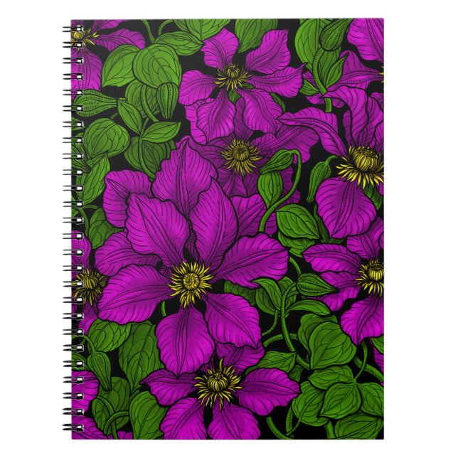 Pink Clematis vine Notebook (Front)