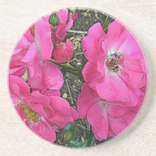 Pink Climbing Rose Coaster