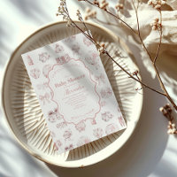 Pink Clothes Toile De Jouy Baby Shower
