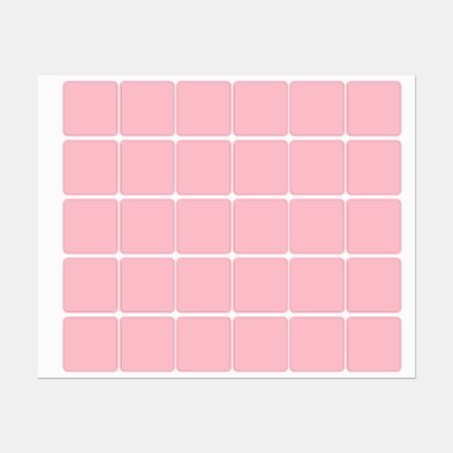 Pink Clothing Labels (Sheet)