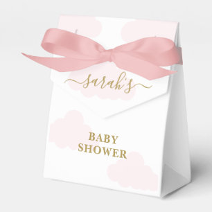 Pink Cloud Baby Shower Girl Favour Box