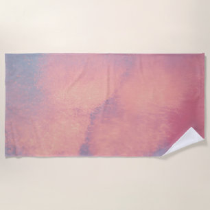 Pink cloud beach towel