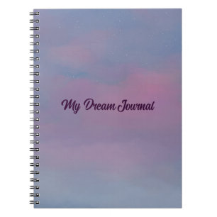 Pink Clouds and Stars Dream Journal Notebook