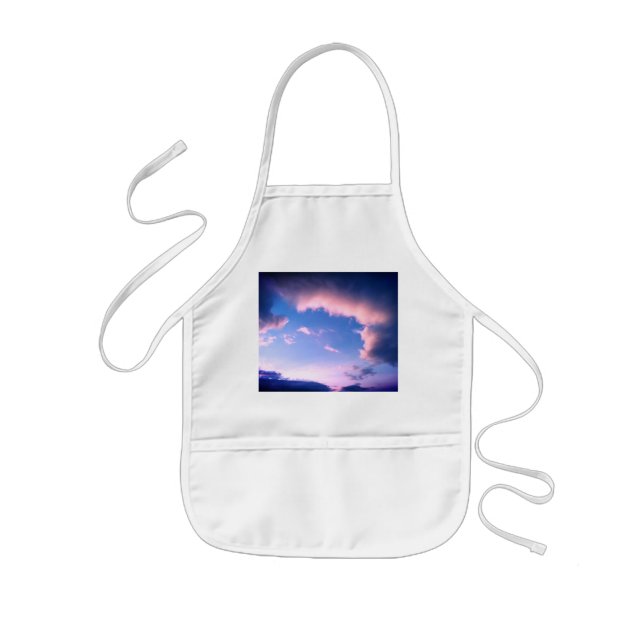 Pink clouds kids apron (Front)