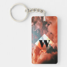 Pink Clouds Monogram Capital Letter W