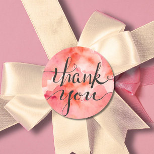 Pink Clouds of Gratitude Classic Round Sticker