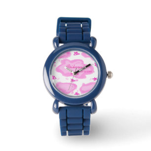  pink clouds pastel stars bridesmaid girly modern  watch