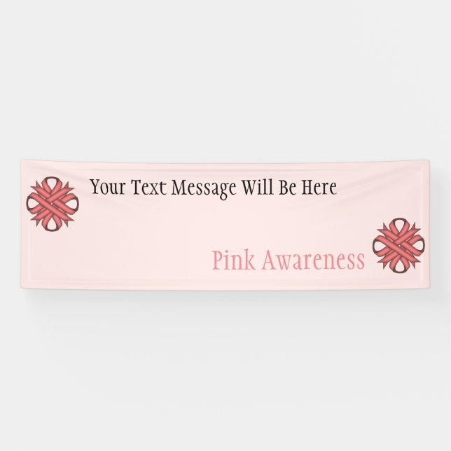 Pink Clover Ribbon by Kenneth Yoncich Banner (Horizontal)