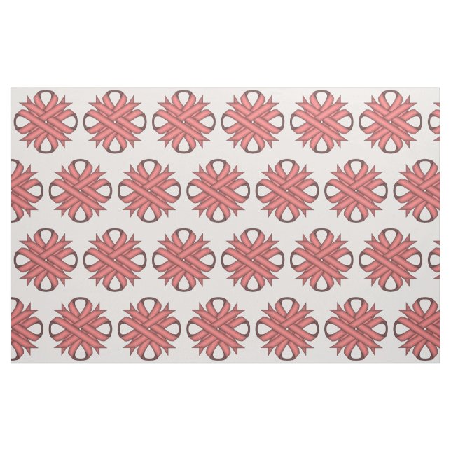 Pink Clover Ribbon by Kenneth Yoncich Fabric (Fat Quarter)