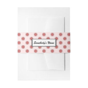 Pink Clover Ribbon (Pers) by Kenneth Yoncich Invitation Belly Band