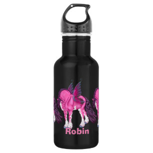 Pink Clydesdale Fantasy Fairy Horse 532 Ml Water Bottle