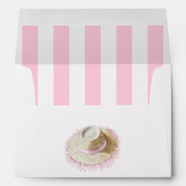 Pink Coastal Chic Beach Club Envelope (Back (Bottom))