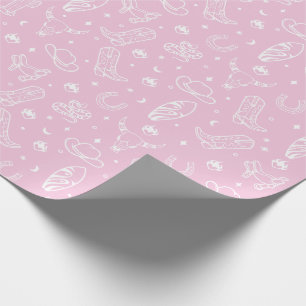Pink Coastal Cowgirl Gift Wrapping Paper