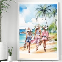 Pink Coastal Cowgirls Tropical Island 