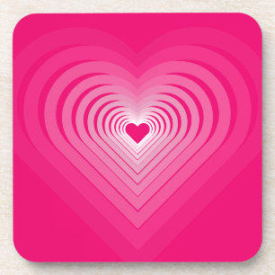 Pink Coaster with Hearts