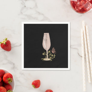 Pink Cocktail Bachelorette Party Napkin