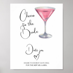 Pink cocktail Bridal shower Date night ideas Poster