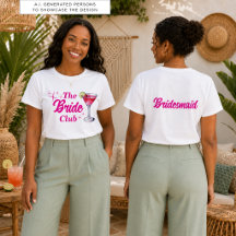 Pink Cocktail Bridesmaid Bridal Shower