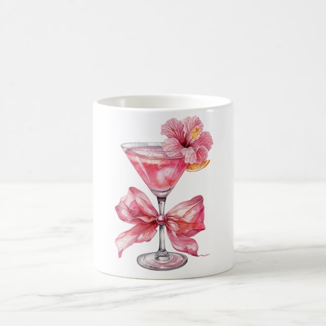 Pink Cocktail Floral  Coffee Mug (Center)