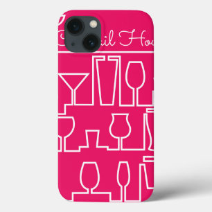 Pink cocktail party iPhone 13 case