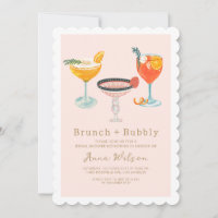 Pink Coctails Brunch Bubbly Blush Bridal Shower