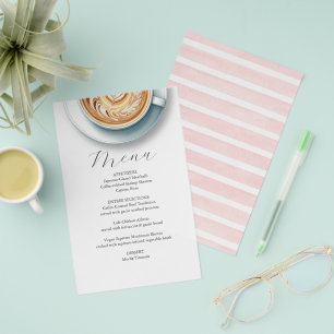Pink Coffee Shop Menu Design