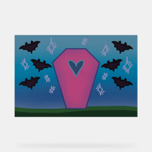 Pink Coffin Acrylic Sign