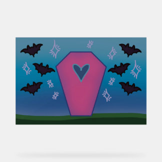 Pink Coffin Acrylic Sign