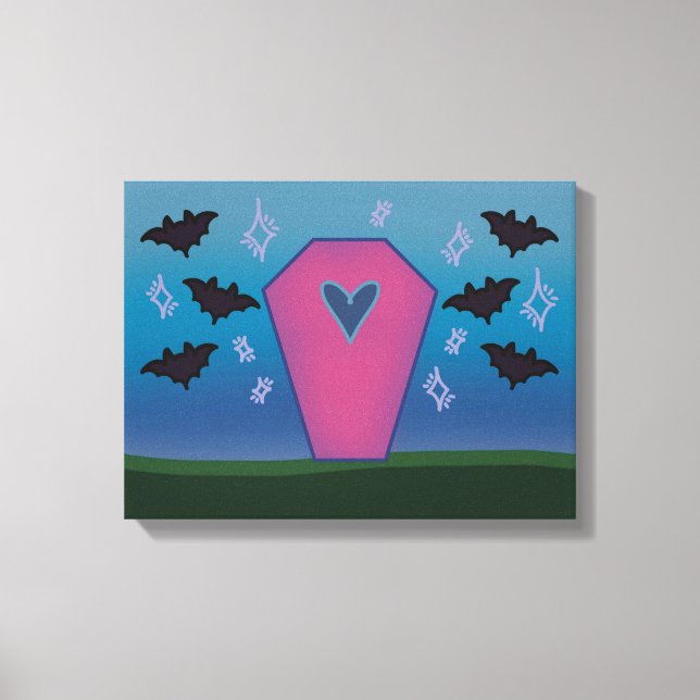 Pink Coffin Canvas Print (Front)
