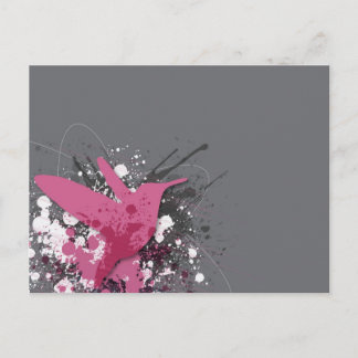 Pink Colibri Postcard