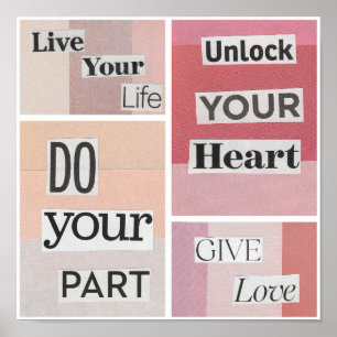 Pink Collage Poster