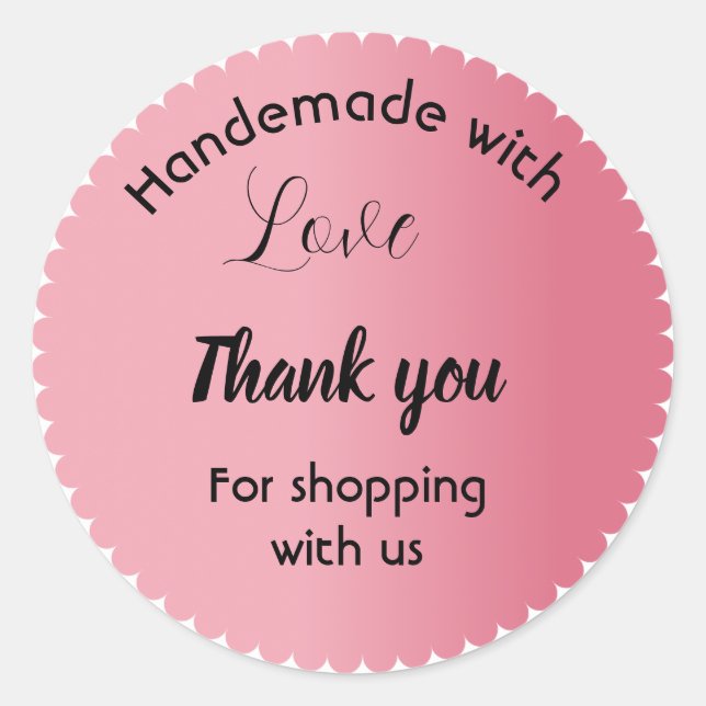 Pink color business stickers  (Front)