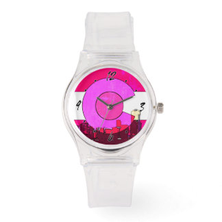 Pink Colorado flag Denver skyline pink watch