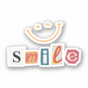 Pink Colorful Indie Smile