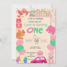 Pink Colour 1st Birthday