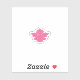 pink colour illustration Custom-Cut Vinyl Sticker