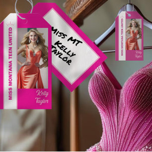 Pink Colour Pop Custom Photo Tags