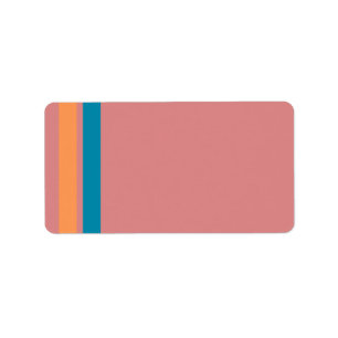 Pink Colour Stripes Labels