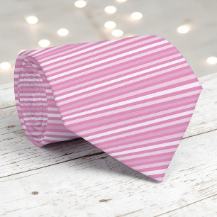Pink Colour Stripes Necktie